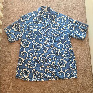 Vintage Modrobes Oversized Floral Button Down Casual Shirt